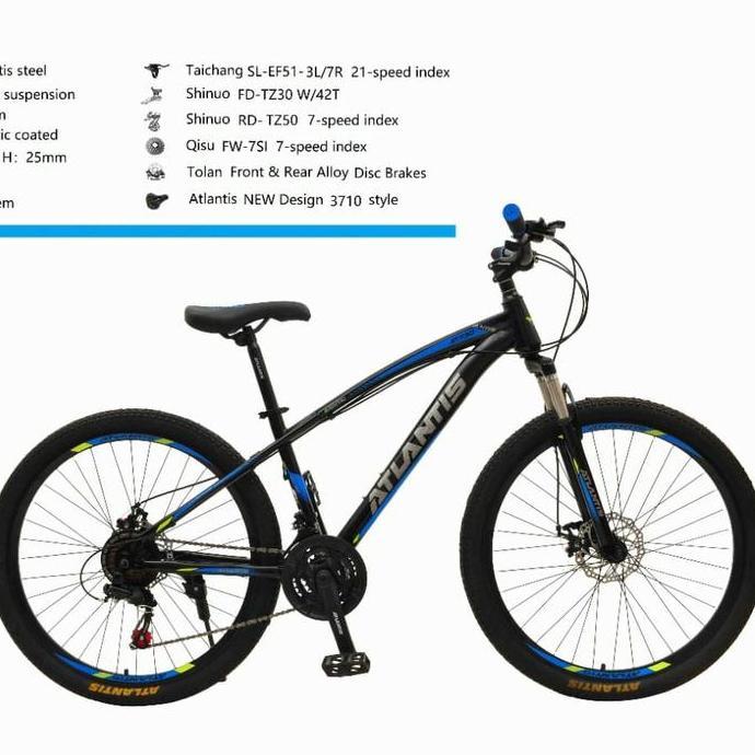 Terlaris Sepeda Gunung Mtb 24 26 Inch Atlantis 730 21 Speed Rem Cakram