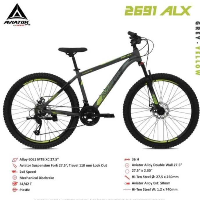 Terlaris Sepeda Mtb Aviator Tipe 2691 27.5Inci Alx