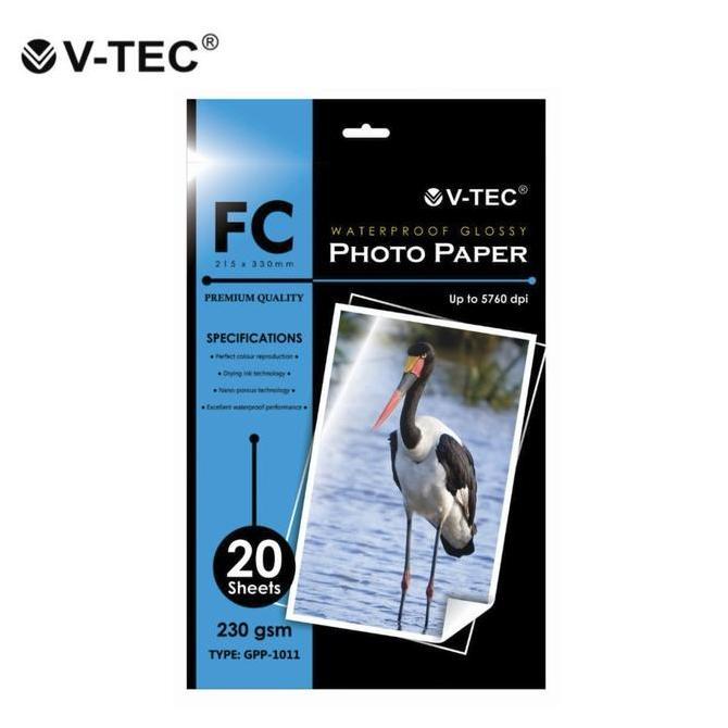 Kertas foto glossy photo paper A4 atau F4 230gsm
