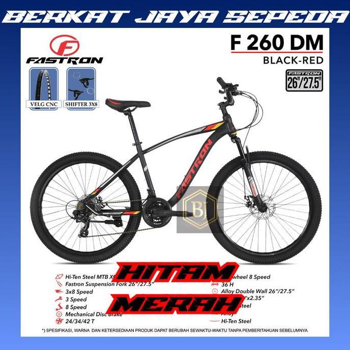 Terlaris Sepeda Gunung Fastron 27,5 Inch F260 Dm / Sepeda Mtb Fastron F260 Dm 27,5 Terbaru