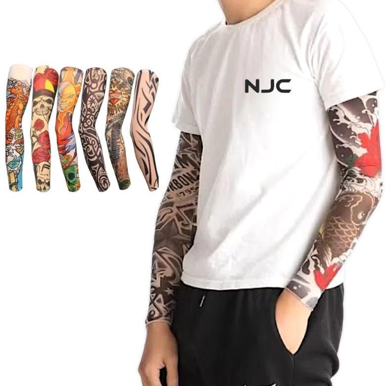 3 Barang/PCS Manset Tangan / Deker Tangan Panjang Pria Keren Tato Tatto Random 2.2