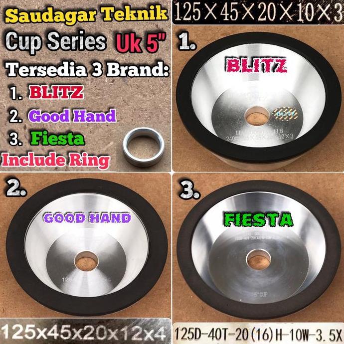 Mata Gerinda Asah Mangkok 5 Inch Diamond Cup Asah 5"