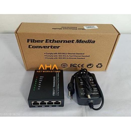 Media Converter 2FO 4ETH Converter FO 2F4E