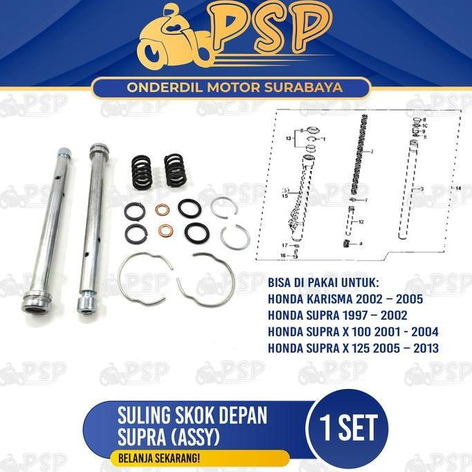 Promo Suling Skok Depan Assy Supra - Sulingan As Shok Shockbreaker Honda Karisma Kirana Supra X 125 