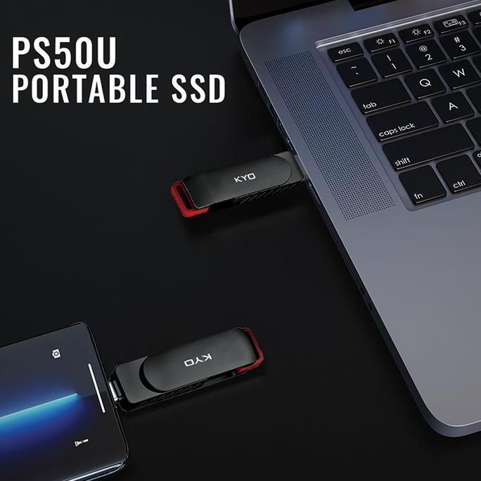 DI73 - KYO PS50 PS50U PS50S 128GB Portable SSD USB 3.2 TYPE C External SSD Eksternal USSD