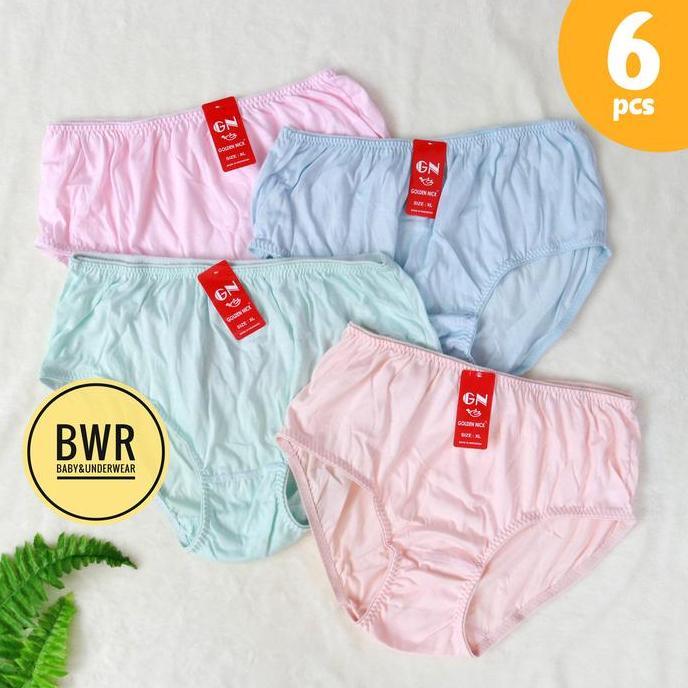DS219 >> CD Golden Nick 381 Muda 6 Pcs Celana Dalam Wanita Golden Nick Dewasa Karet Renda Hipster Ma