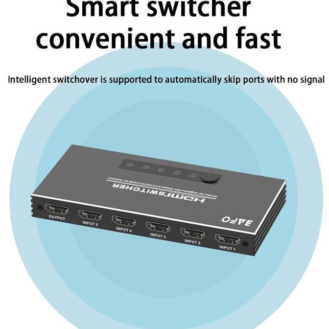 DS377 - BAFO HDMI Switcher 5 IN 1 OUT 4K 1080p Switch HDMI 2.0 ORIGINAL BAFO BF-178