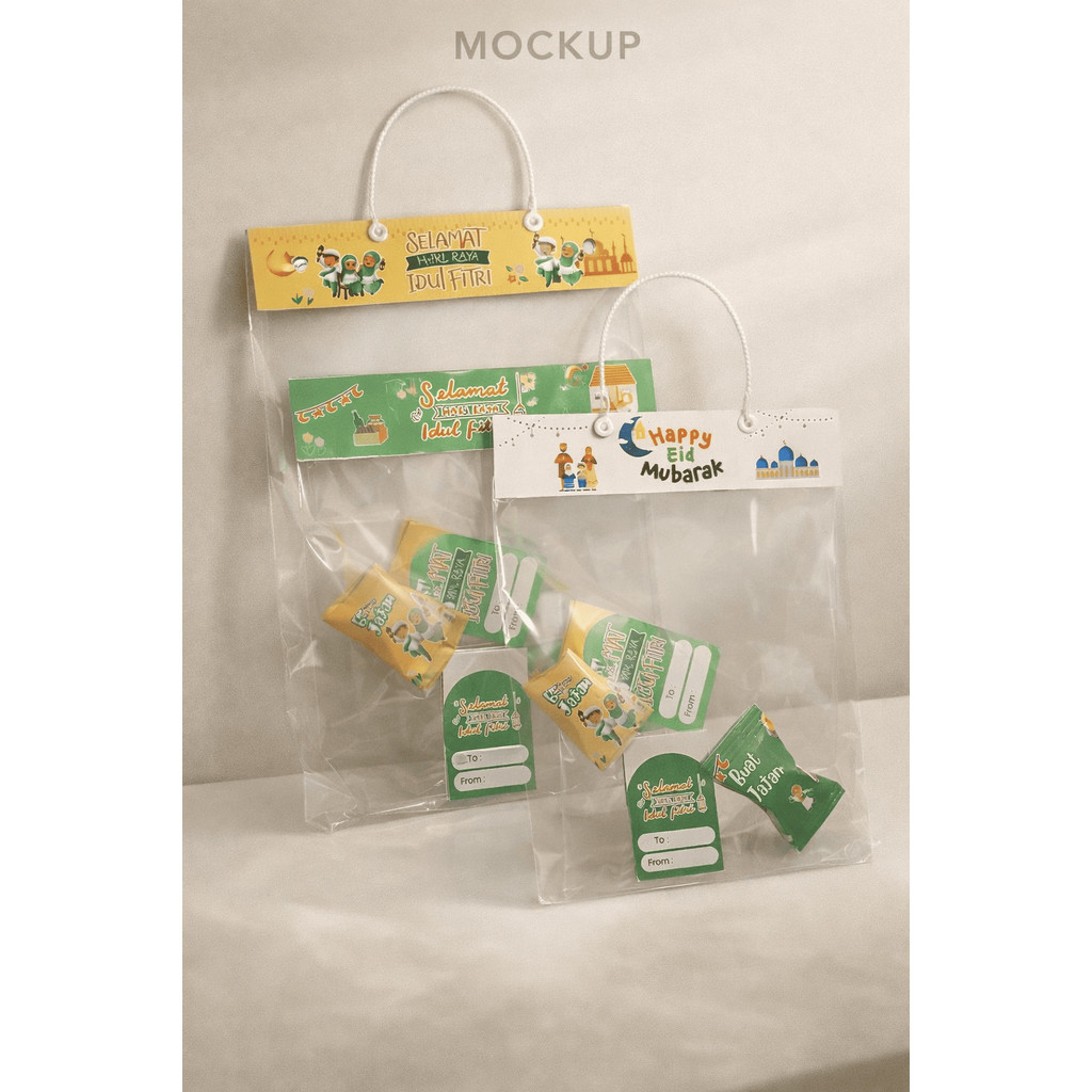 (Custom) Label + Plastik Snack Lebaran THR