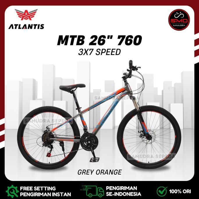 Terlaris Sepeda Gunung Mtb 26 Atlantis At Mt 735 / 760 7Sp Murah Bdg