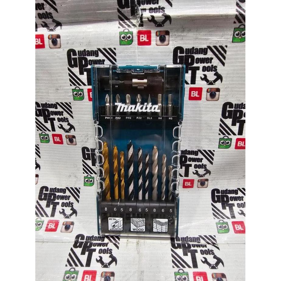 Mata Bor Besi Kayu Beton Tembok Obeng Set Makita Ori 17Pc Allshop