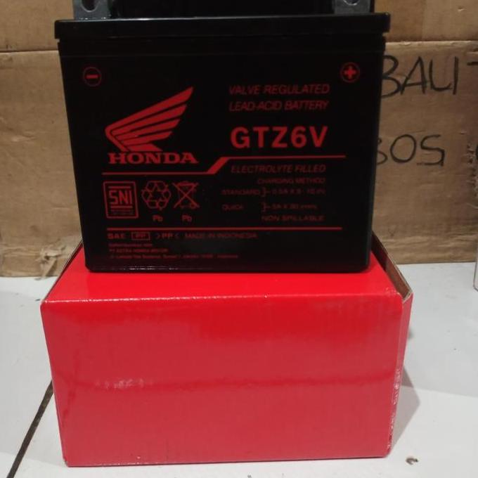 Promo AKI KERING GTZ6V AKI MOTOR HONDA VARIO 125 150 ORI AHM 31500-KZR-60225 Diskon