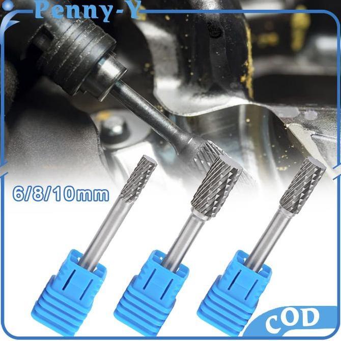 AKARAY 6/8/10mm Mata Tuner Porting Rotary Alat Tuner Mata Bor Penghalus Besi Gerinda Rotary File