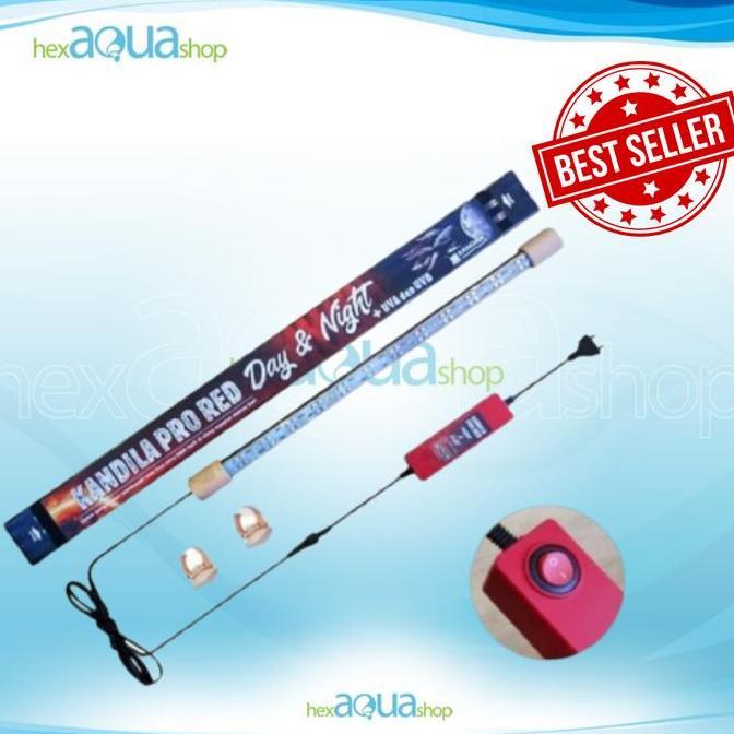 lampu kandila Pro Red day & night view 400 600 800 lampu aquarium
