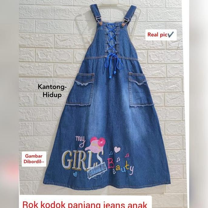 AI214 >> /overall/wearpack/jumsuit anak/rok kodok panjang jeans anak perempuan berkualitas/jumsuit a