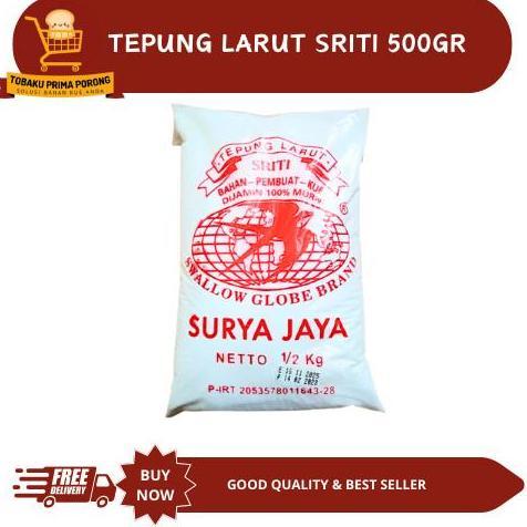 TEPUNG LARUT SRITI - BAHAN PEMBUAT KUE - SWALLOW GLOBE BRAND SURYA JAYA 500 GR KODE 844