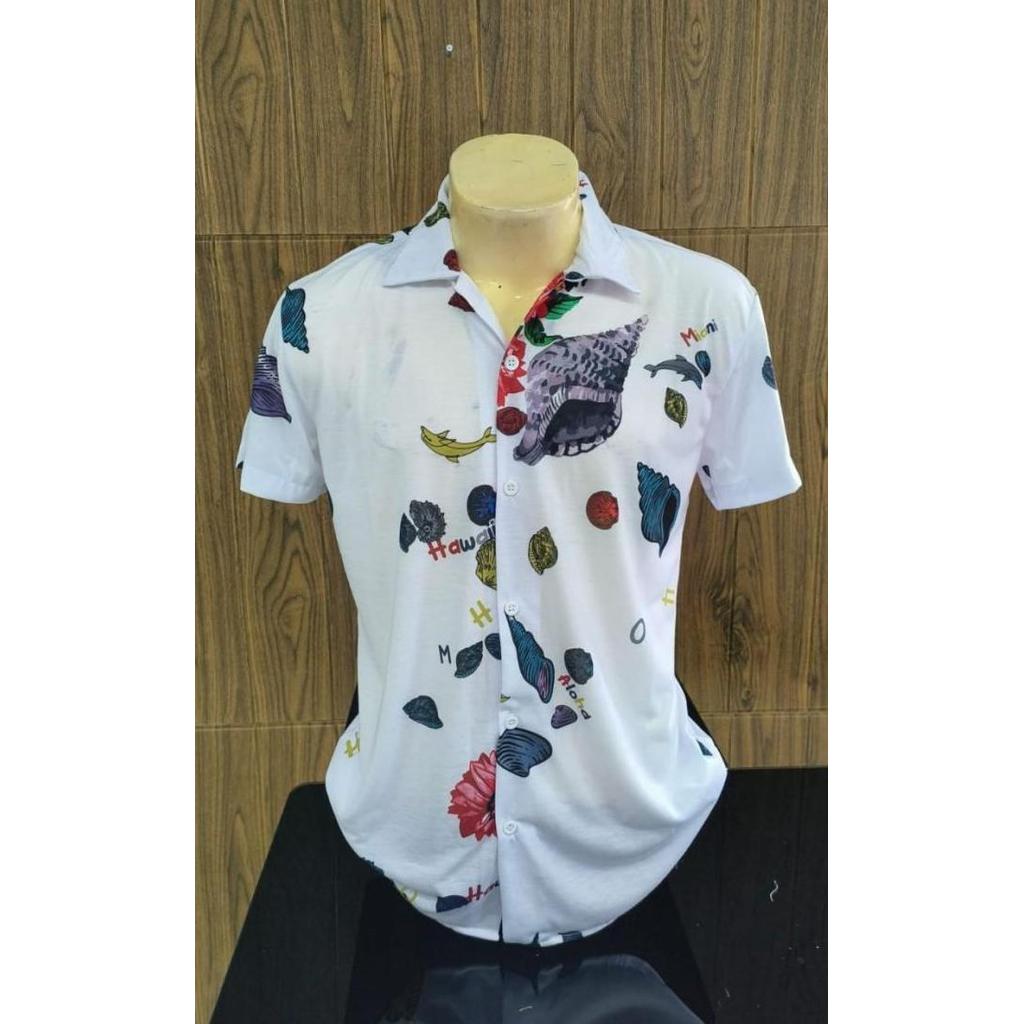 KEMEJA PANTAI KOREA PRIA/WANITA KEMEJA FLOWER BEACH HM