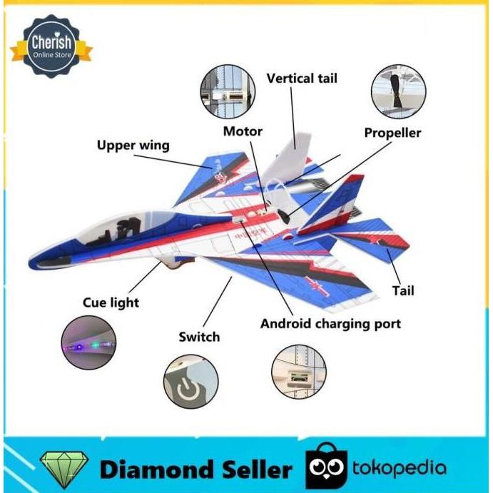 Wxyg- Mainan Pesawat Foam Elektrik | Pesawat Terbang Busa Elektrik Recharge