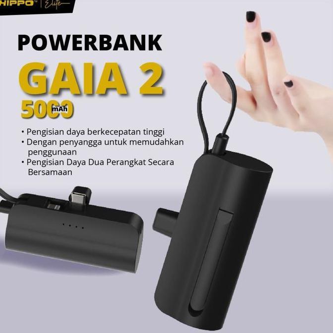 Hippo Power bank Gaia 2 5000mAh With Stand PowerBank Hippo