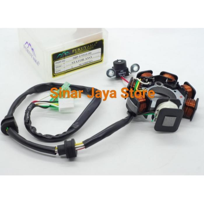 Spull Komplit / Stator Assy Scorpio + Pulser Fukuyama Original Dan Terpercaya