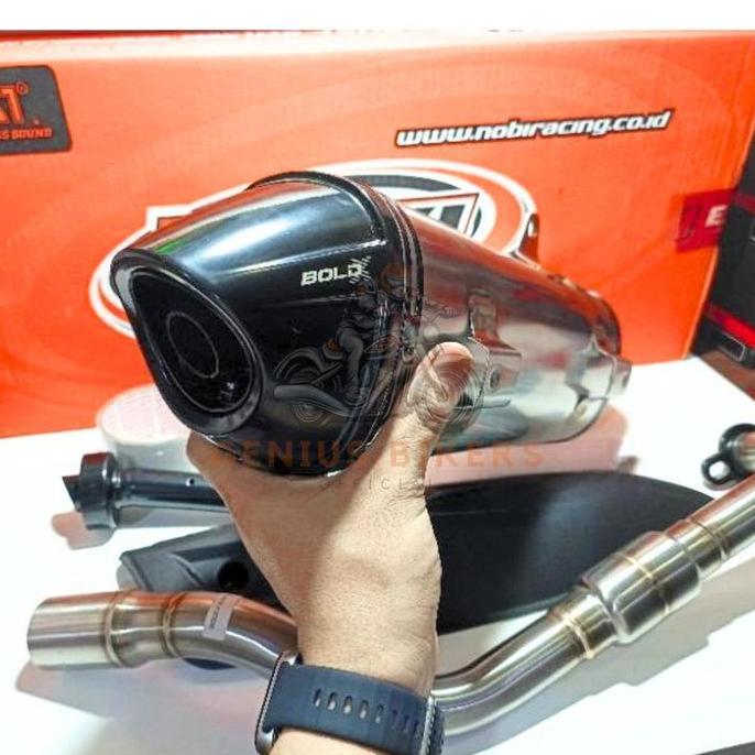 Knalpot Nob1 Bold X Nmax Pcx Adv Aerox Knalpot Nobi Bold X New Model Suara Adem Ngebas Original 100%