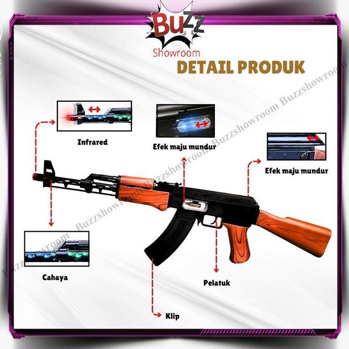 Wxyg- Tembakan Anak Sniper Ak47 Mainan Pistol Senjata Infrared Ak 47
