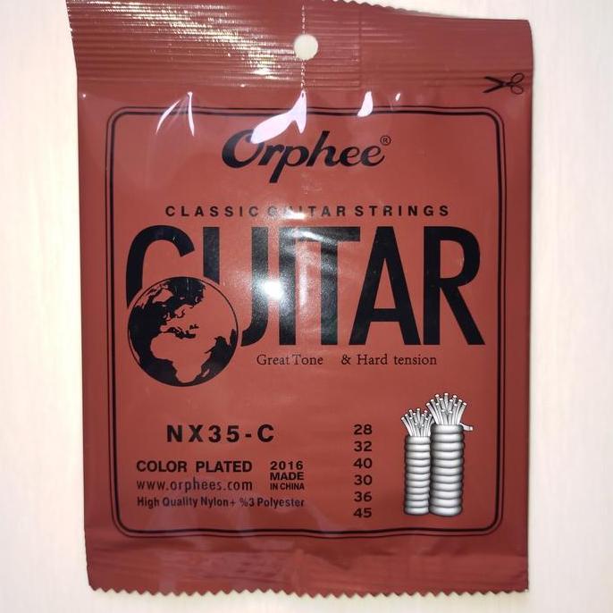 Altwill- Senar Gitar Orphee Nx 35-C Nilon Hitam, 1 Set