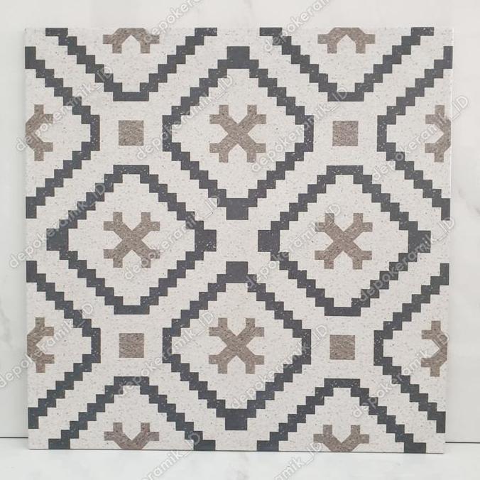 Platinum Brighton Black Decor 40x40 Kw1 Keramik Lantai Vintage Classic BS