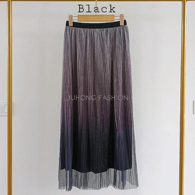 AURORA - Rok Tutu Tile Plisket Gradasi Ombre Panjang KS