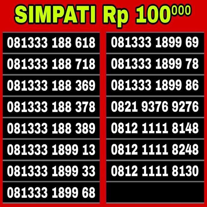 SIMPATI NOMOR CANTIK / TELKOMSEL NOMoR CANTIK 0812 1111 / 0812