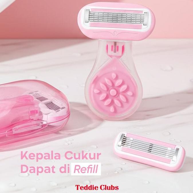 Teddy Clubs Alat Cukur Wanita Dengan 5 Mata Pisau | Five Blade Shaving Razor | For Sensitive Skin | 
