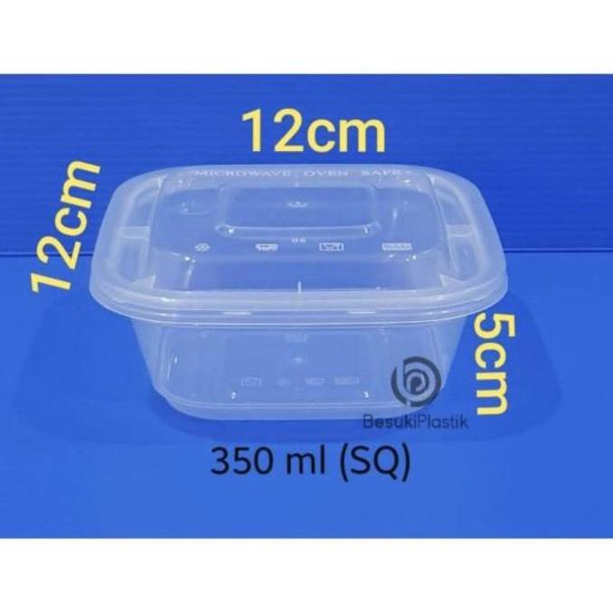 Thinwall 350ml SQ / Thinwall 350ml Kotak Persegi / Kotak Thinwall 350m