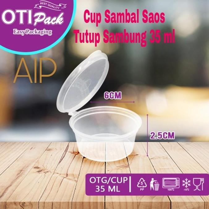 Cup Sambal 35 ml Tutup sambung Cup Saos