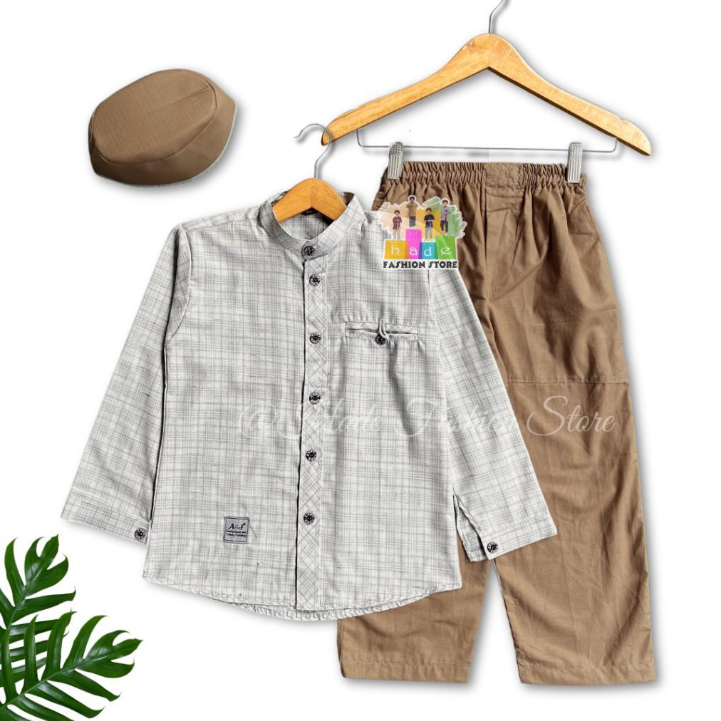 Grosir New Setelan Koko Anak A&J El Fattah Lengan Panjang Usia 3-13 Th Bahan Katun Touch Premium 202