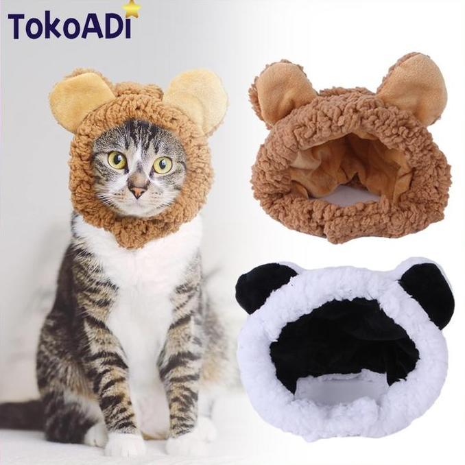 IDSTORE Bear Panda Pet Cat Dog Hat topi beruang anjing kucing tiktok Instagram viral / Topi Kucing A