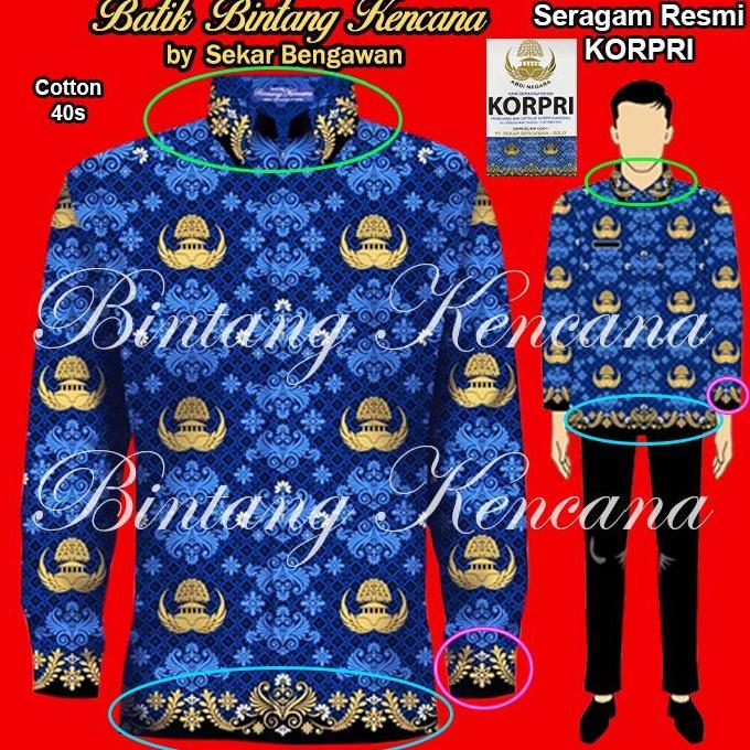 Seragam Korpri Kemeja Bintang Kencana Cotton 40s by Sekar Bengawan - Pria