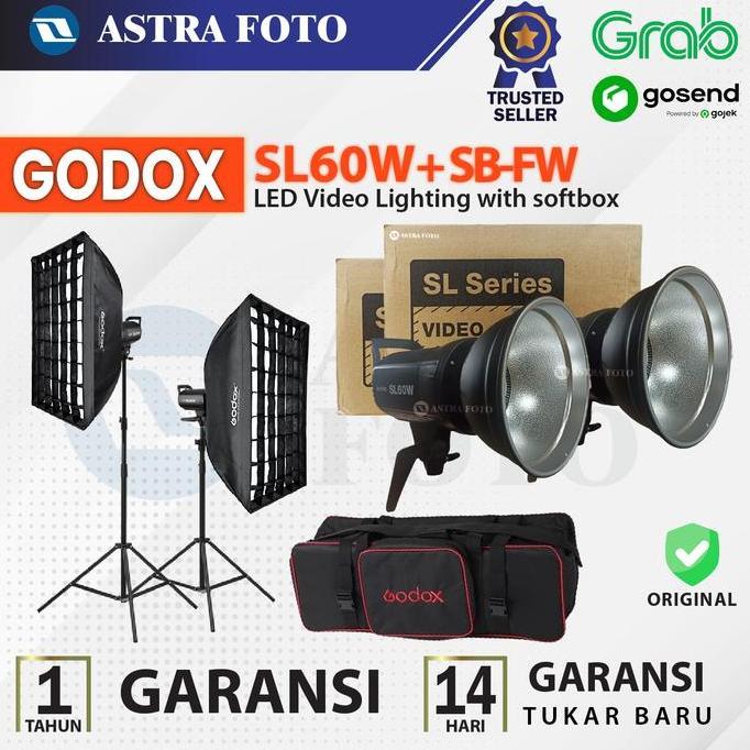 Paket Lampu Studio Godox Sl60W - Godox Sl 60 W Led Video Lighting Terlaris