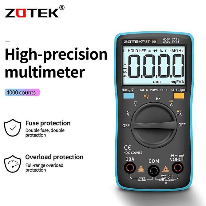 AVOMETER DIGITAL ZOTEK ZT100 / MULTITESTER DIGITAL ZOTEK ZT 100