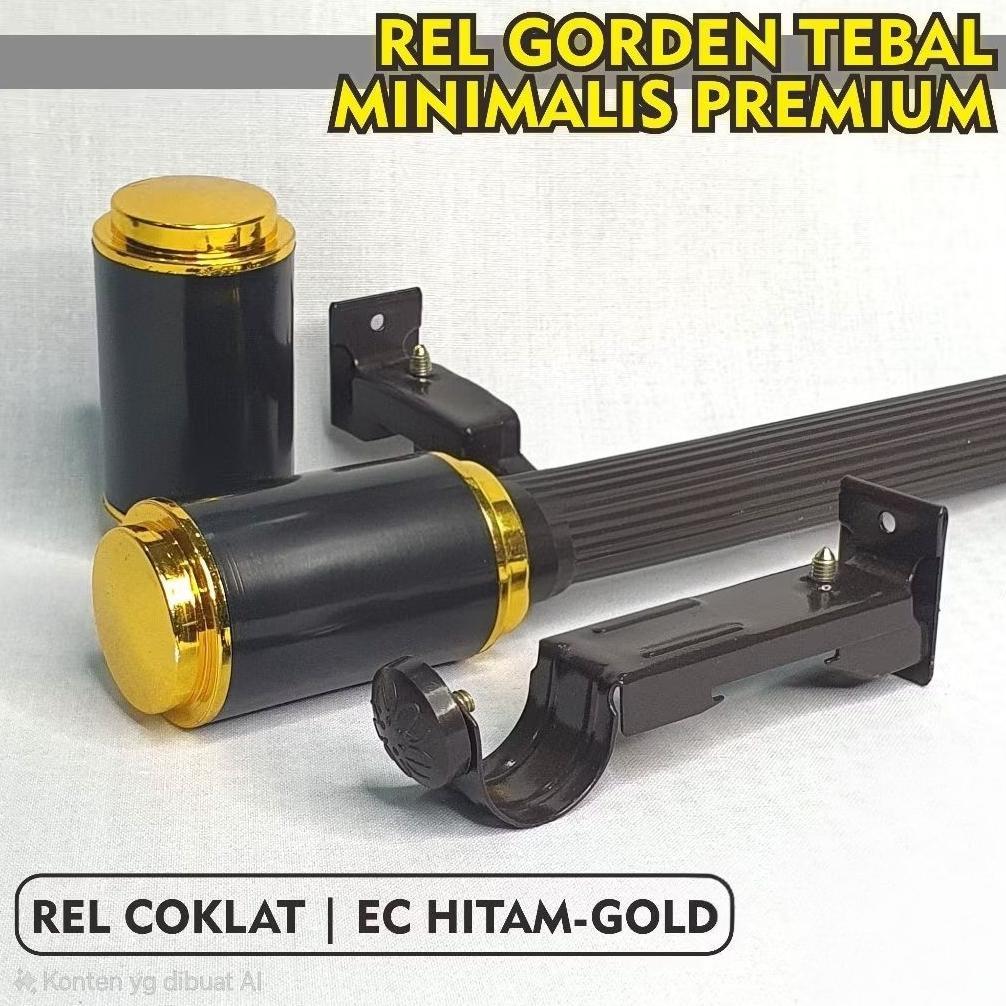 batang besi gorden minimalis premium mewah tebal 24 mm bahan besi merk ori tozan