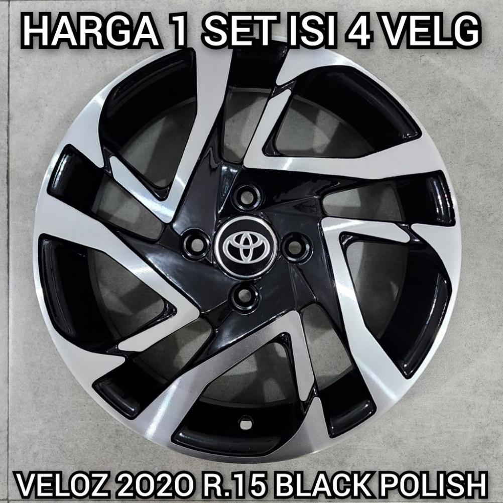 (HARGA U/ 4 VELG) VELG VELOZ 2O2O R.15 model ORI FREE ONGKIR, FREE PAKING KAYU & FREE PENTIL TUBELES