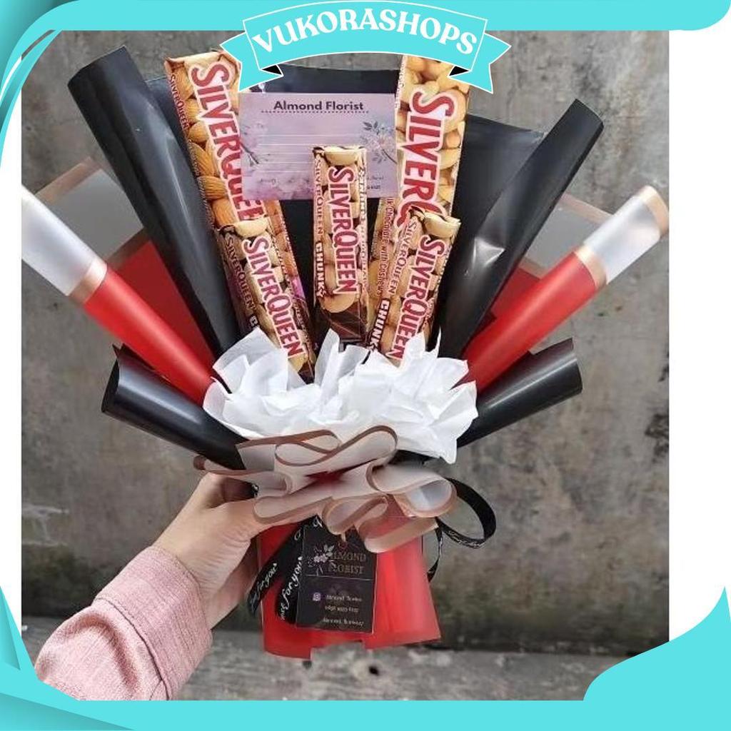 Promo Valentine Buket / Bouquet Coklat Silverqueen, Buket Wisuda Buket Cokelat Buket Mewah Sale
