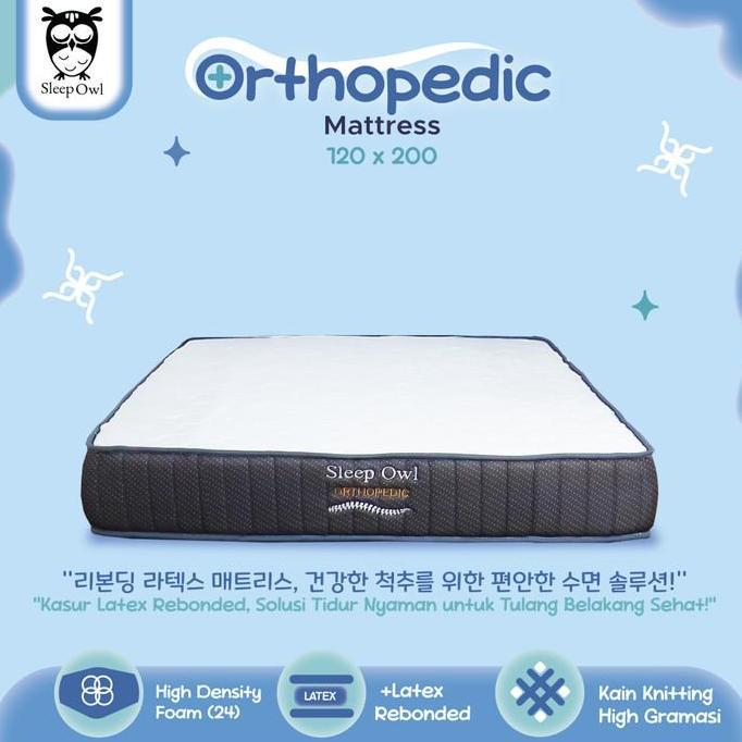 Sleep Owl Orthopedic Kasur Busa Rebonded Latex 120 X 200