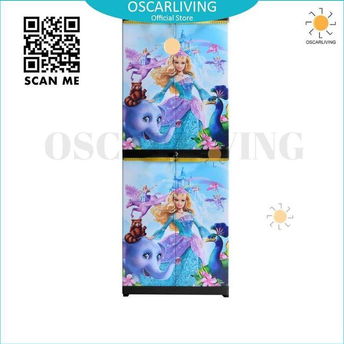 Sinbak Lemari Pakaian Mini Motif / Lemari Pakaian Anak Full Rak