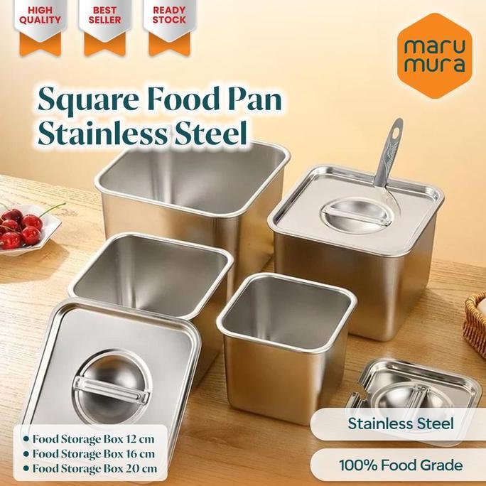 Square Food Pan Stainless Steel | Gn Pan | Food Box Kontainer Stainless Allshop