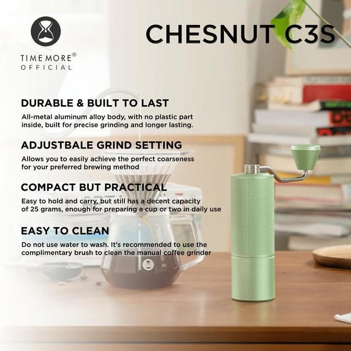 Timemore Chestnut C3S Coffee Grinder| Penggiling Biji Kopi Portable