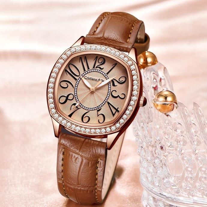 BL138 >> [ Harga telah berubah, cepat beli ] Cristiano Aillen Jam Tangan Wanita 0863 Kulit Leather O