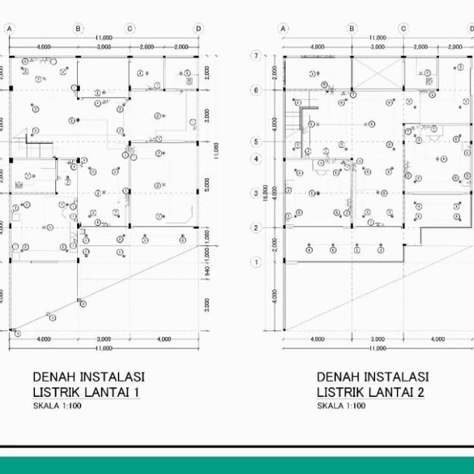 GAMBAR DENAH INSTALASI LISTRIK ( GAMBAR AUTOCAD )