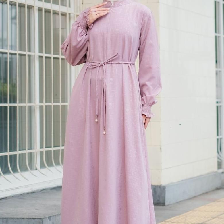 Hot Sale Azmi 93 -  Gamis Abaya Turki Polos Embos Palm Gamis Dress Muslim Ld 120