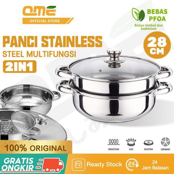 QME PANCI STEAMER KUKUS STAINLESS 4 TINGKAT / PANCI STEAMER / PANCI STEAMER KUKUS STAINLESS STEEL 28