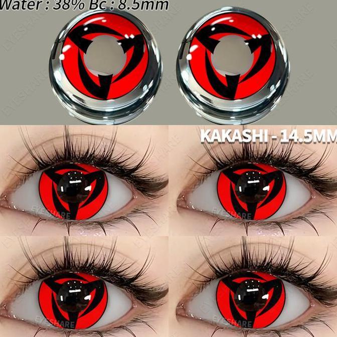 Eyex- [Cosplay Softlens] Mata Sharingan Naruto Lensa Kontak Merah 14.5Mm | Yearly Use | Sasuke & Kak