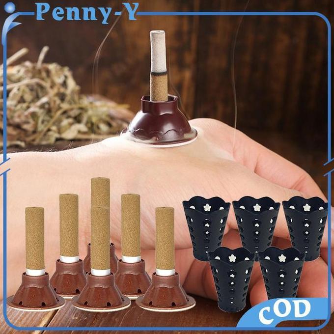 LOLY Akupuntur Moxa Set (Dudukan + Isi Moxa) Moksa Tempel Moksa Batang Asap Moxa Stick Smoke Moksa T